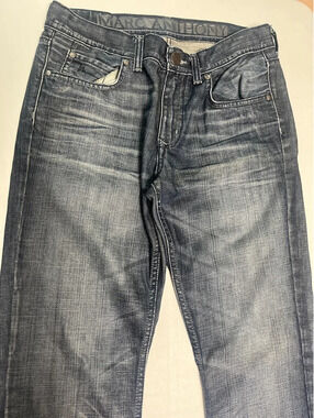 0017 Marc Anthony Men's Slim Fit Jeans Blue Whiskered Denim 30x30
